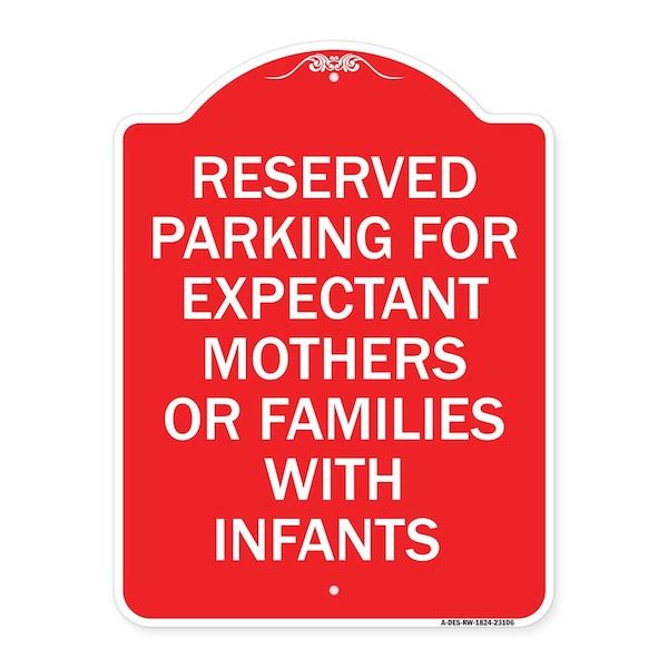 Signmission Reserved Parking for Expectant Mothers or Families with Infants, A-DES-RW-1824-23106 A-DES-RW-1824-23106 - main